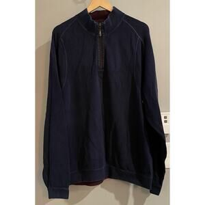 Tommy Bahama Sweater Reversible 1/4 Zip‎ Pullover Mock Neck Mens XXL